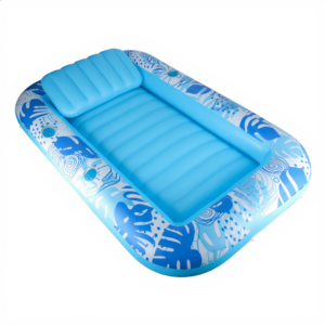 Materac Do Pływania Z Poduszką Niebieski